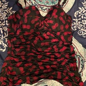 Torrid Underwire Pineapple Tankini Size 3